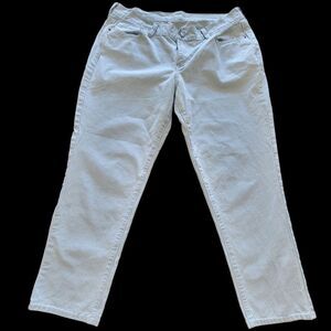 Old Navy Jeans with Vertical Stripes 100% Cotton Women's Size 10R Light Blue